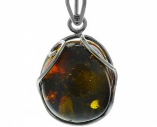 K0110 Wisiorek zawieszka Bursztyn Srebro p. 925