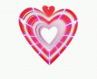 Wind Spinner - Serce 1 Małe Multikolor