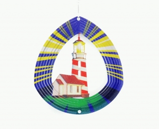 Wind Spinner - Latarnia morska 3 Mała Multikolor