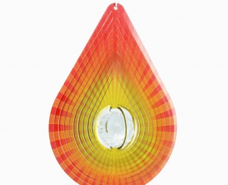 Wind Spinner - Łezka Średnia Multikolor + Kryształ